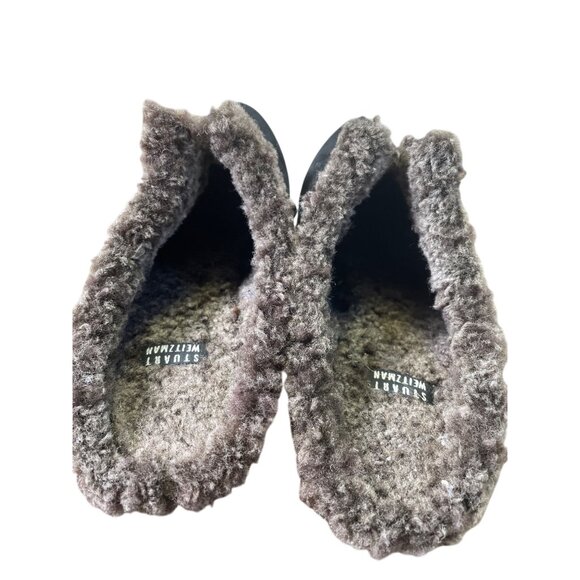 Stuart Weitzman Womens Black Suede Shearling-Studded Mule Size 6M SKU 8628 - Picture 10 of 15